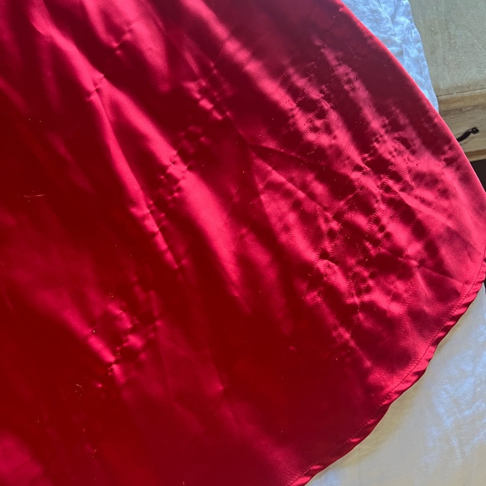 Commense Backless Satin Cowl Neck Red Maxi Dress - Snag at Hem - Picture 8 of 8